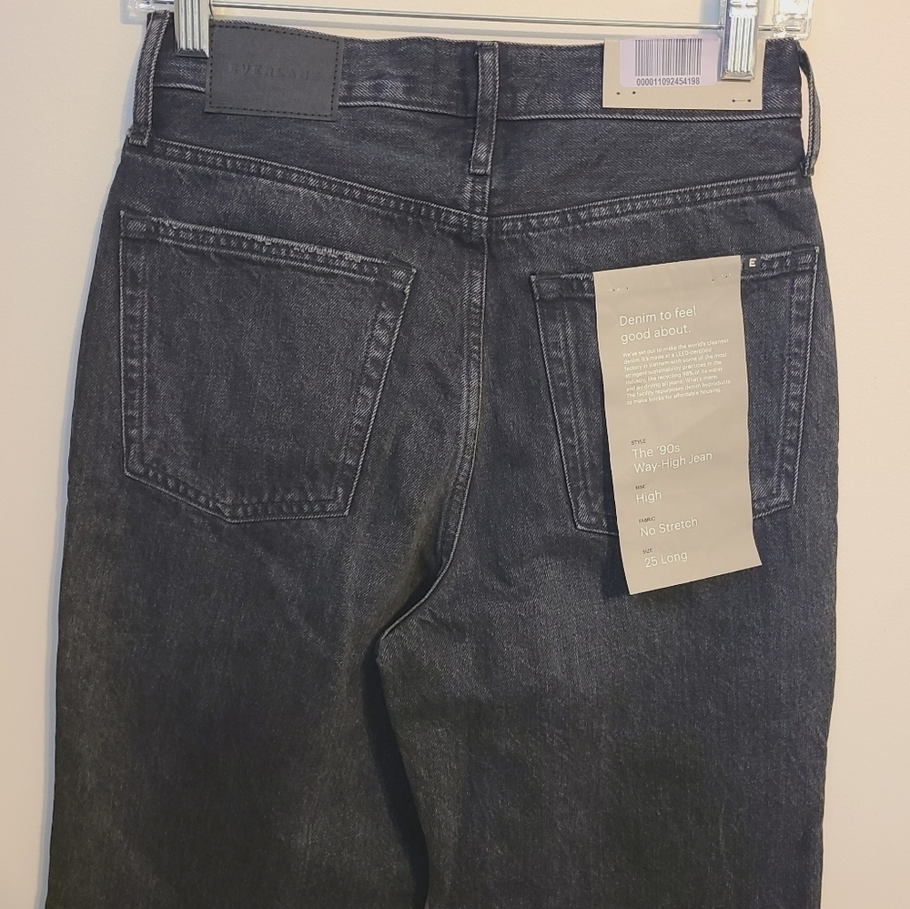 Everlane | Women's Black The 90s Way High Jeans (Size 25 Long) - Picture 12 of 16